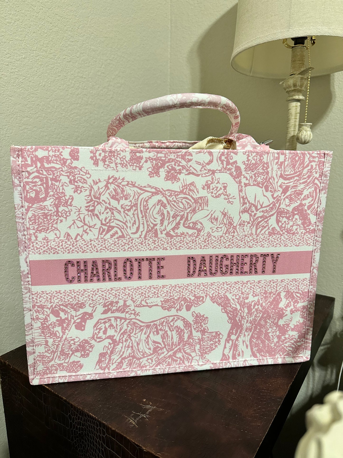 CD Inspired Tote Bag Set w/ Custom Name