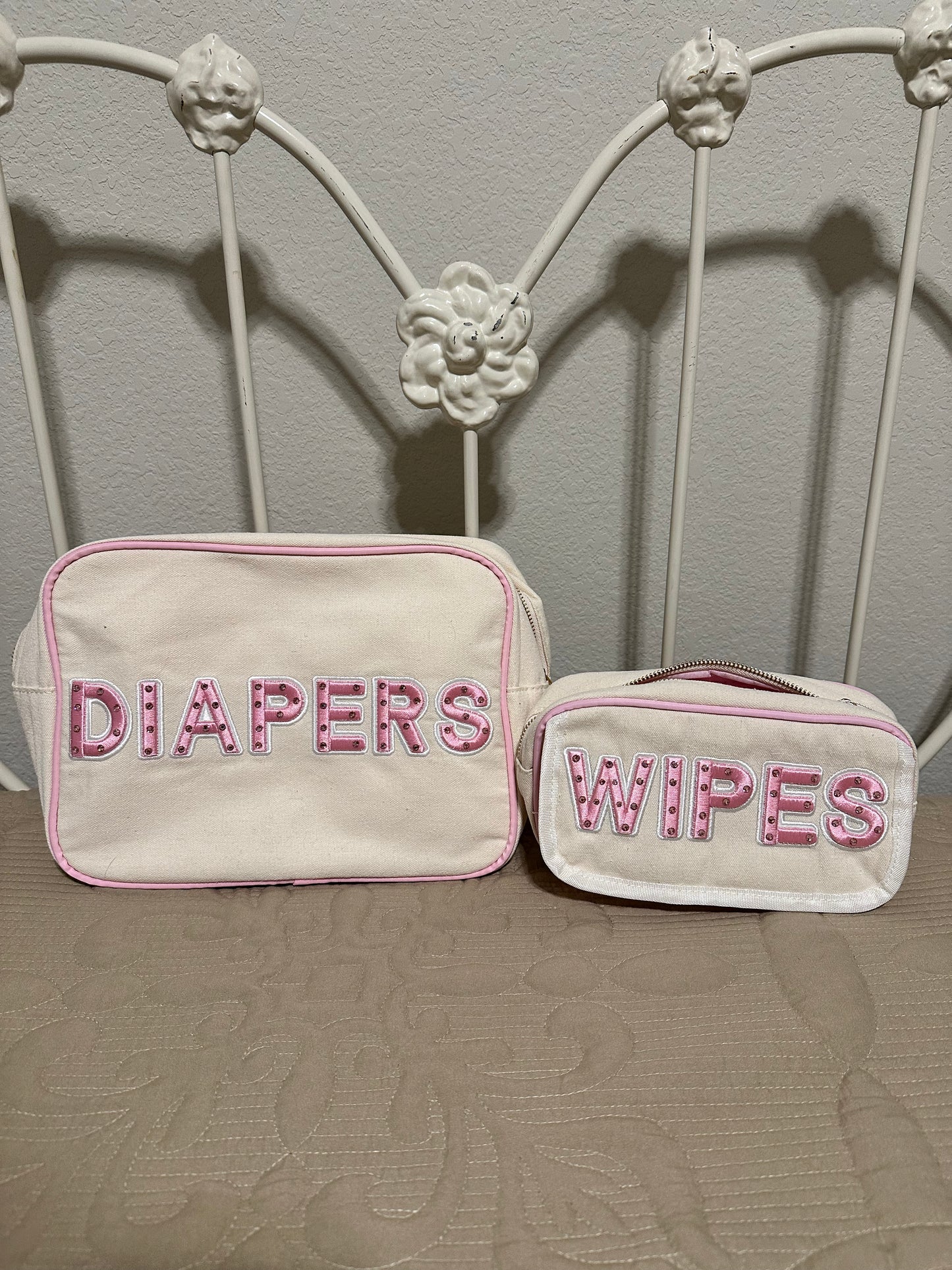 CD Inspired Tote Bag Set w/ Custom Name
