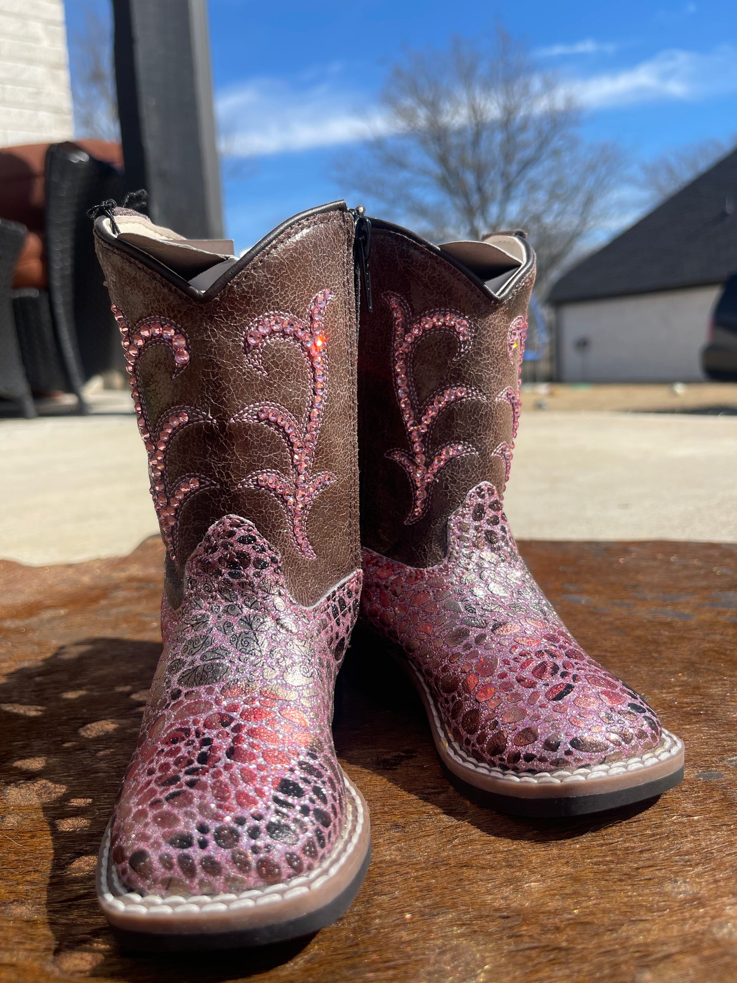 Pink Glitter Boots - Kids