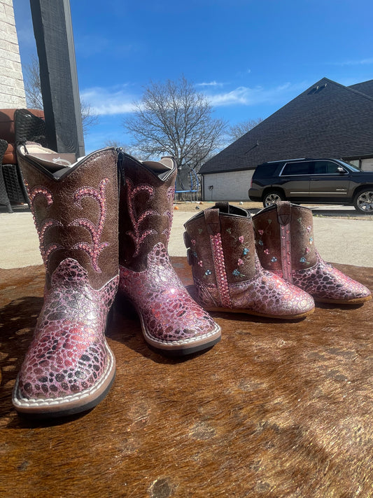 Pink Glitter Boots - Kids
