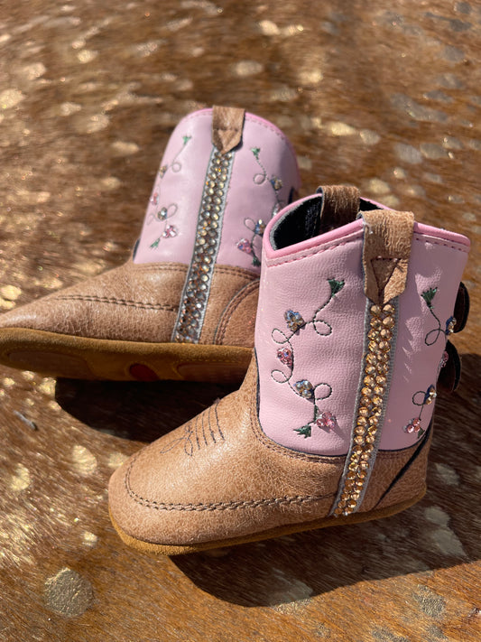 Brown & Pink Boots - Kids