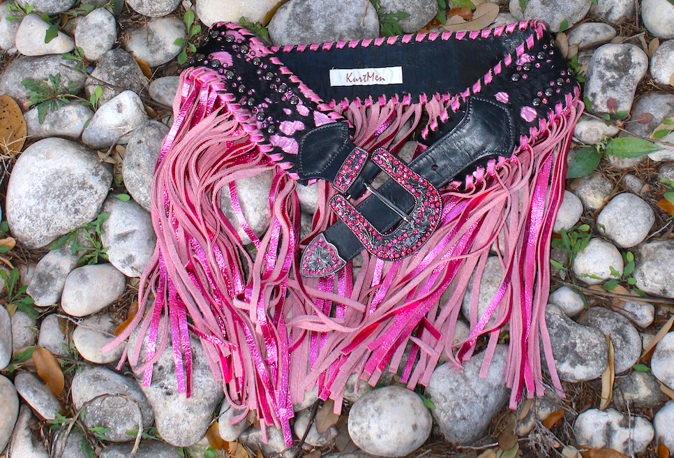 Belt_Pink Fringe SMALL