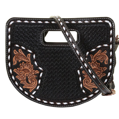 Half Circle Tooled Handbag