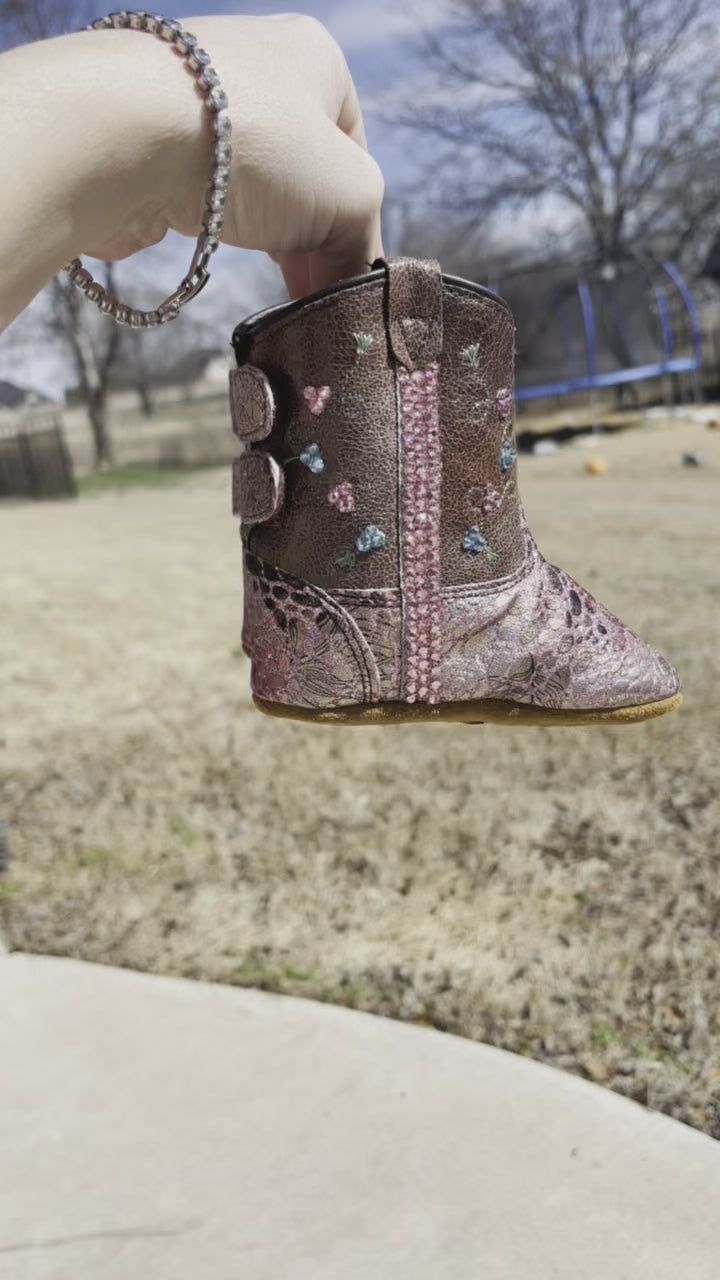 Kids pink sale glitter boots